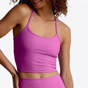 Beyond Yoga Spacedye Slim Racerback Cropped Tank- Pink NWT SIZE small